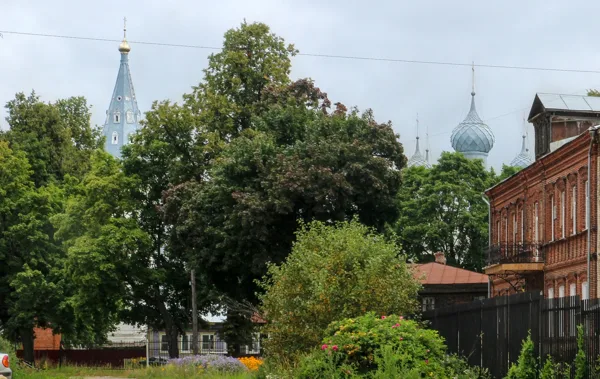 Ярополье. Вид на здание православной гимназии и купола Троицкого храма.
